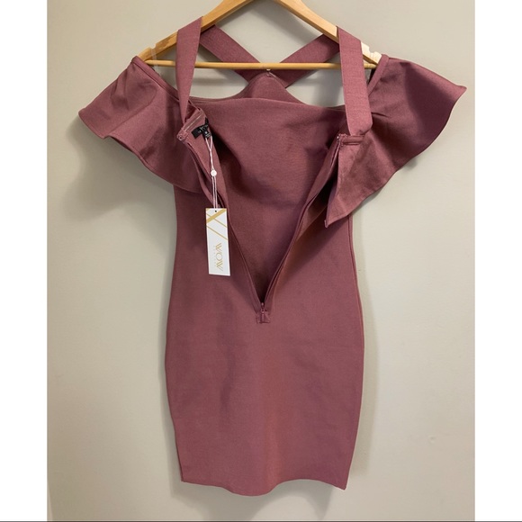 Bodycon Off The Shoulder Dress Size Medium - Picture 3 of 6